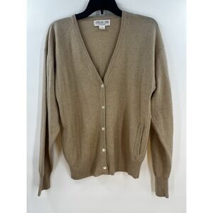 VTG Julia Jay 100% Cashmere Cardigan Sweater Deep V-neck